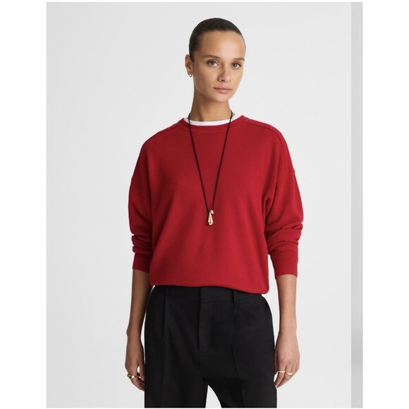 Madewell Sweaters - NWT Madewell Merino Wool Pullover Sweater Red Crewneck Women’s Medium M